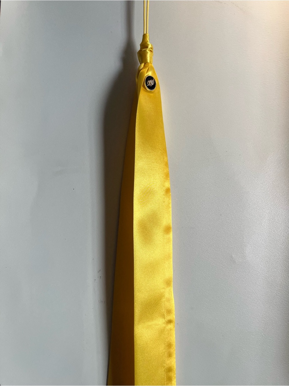 Yellow Satin Scarf Necklace  - Unisex